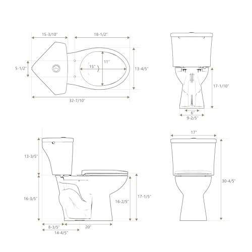 EaziRinsy Corner Toilet Elongated Compact view 2