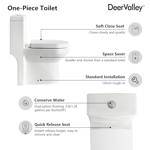 DeerValley Compact One Piece Toilet view 2