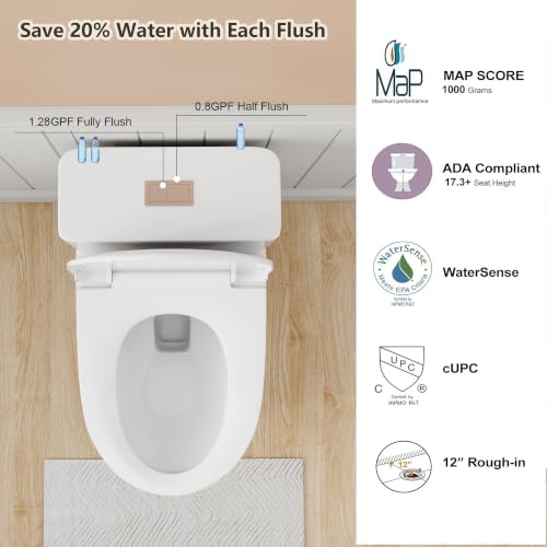 One Piece Toilet Elongated ADA view 4