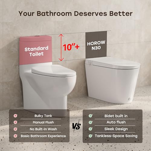 HOROW Non-Electric Bidet Toilet with view 3