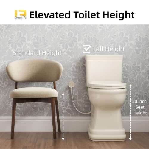 19 Inch High Toilet Beige view 3