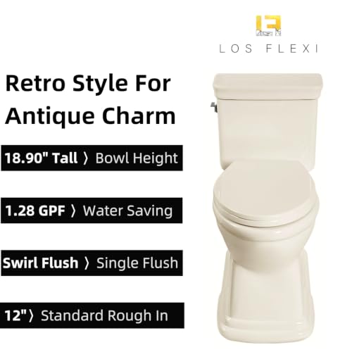 19 Inch High Toilet Beige view 2
