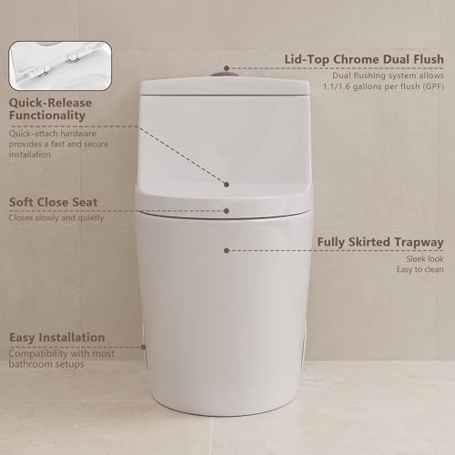 DeerValley Elongated One Piece Toilet view 3