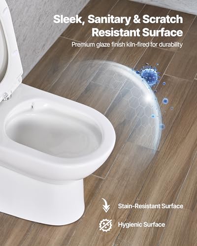 VEVOR One-Piece Toilet Elongated Toilet view 5