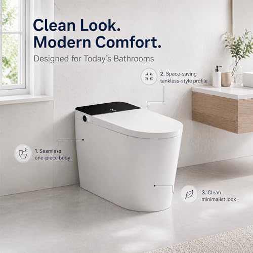 One Piece Toilet with Tankless view 2