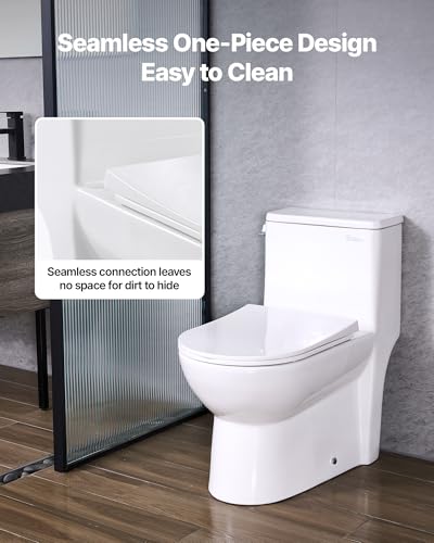VEVOR One-Piece Toilet Elongated Toilet view 2