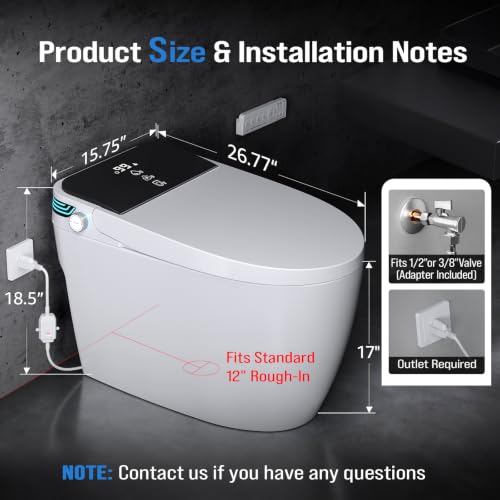 Smart Toilet with Bidet Built view 2