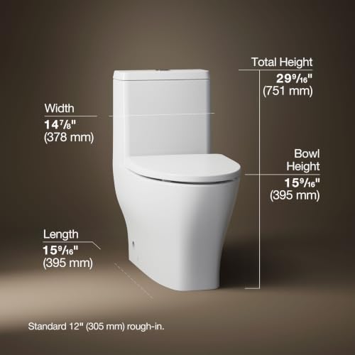 KOHLER 23188-0 One-Piece Compact Elongated view 3