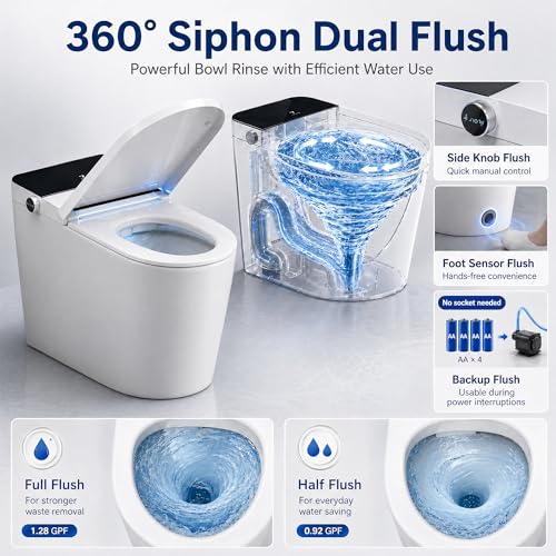 One Piece Toilet with Tankless view 3