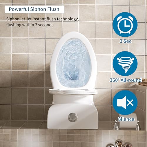 HRVEOCEI Dual Flush One Piece view 3