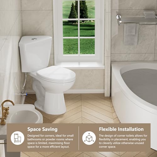 EaziRinsy Corner Toilet Elongated Compact view 4